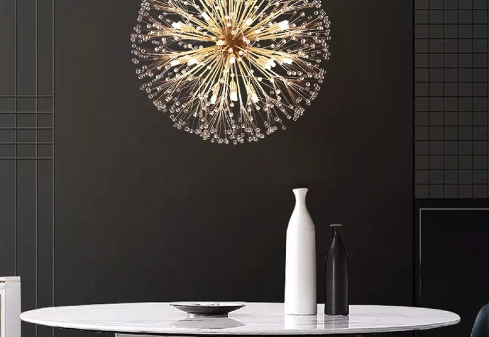 crystal globe chandelier